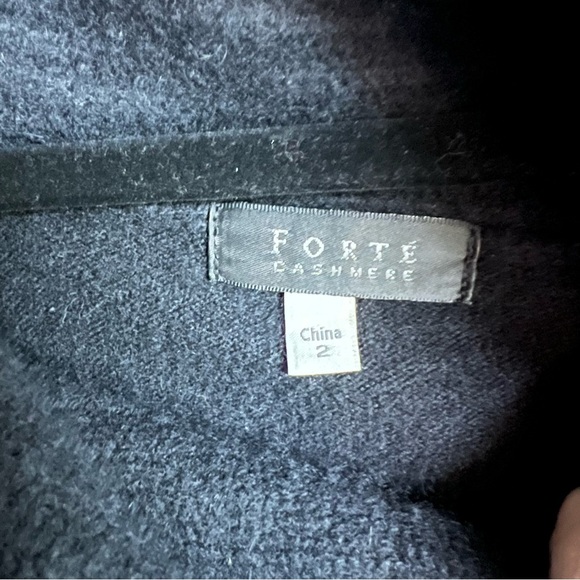 FORTE CASHMERE Quiet Minimalist Oversized Black Cowl Neck Sweater, M - Picture 10 of 10